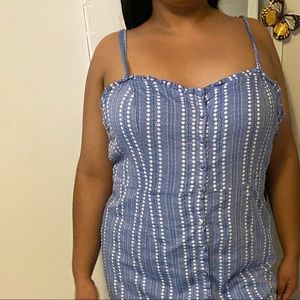 Forever 21 plus blue & white dots dress💙🤍💙🤍